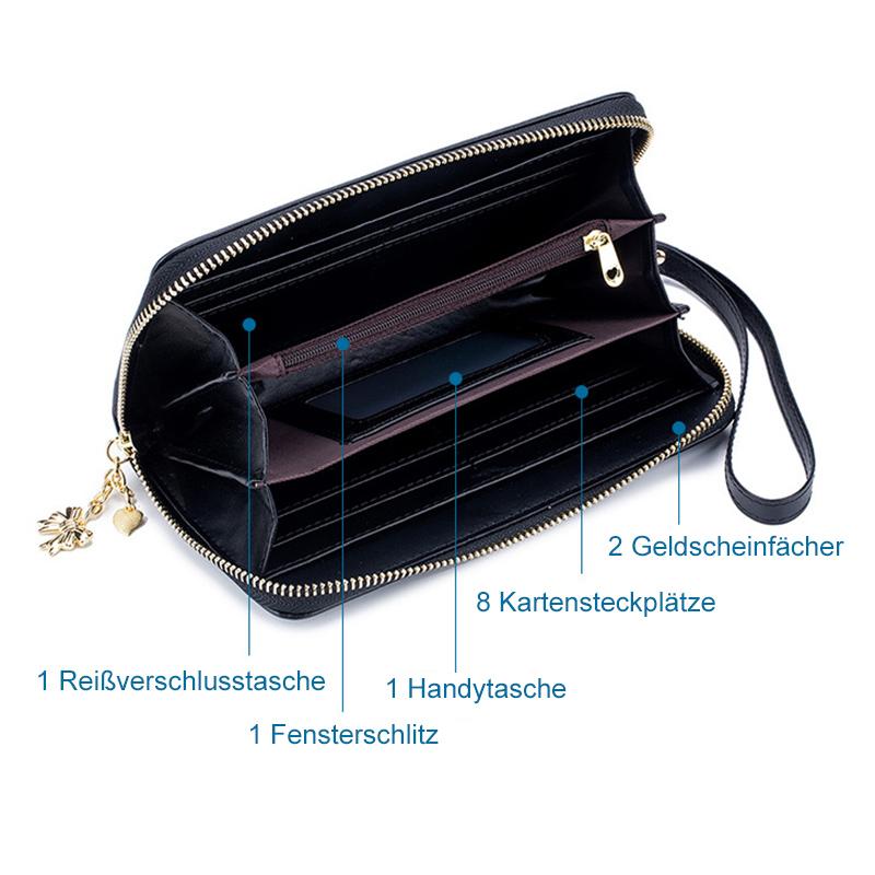 Pflaume Reißverschluss Geldbörse