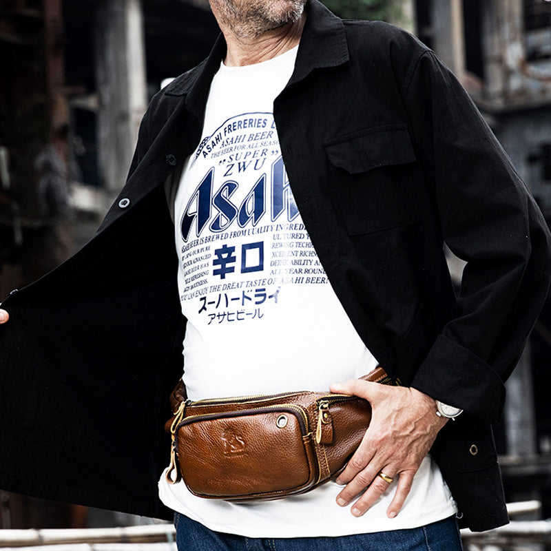 Multifunktionale Retro-Hüfttasche mit mehreren Taschen