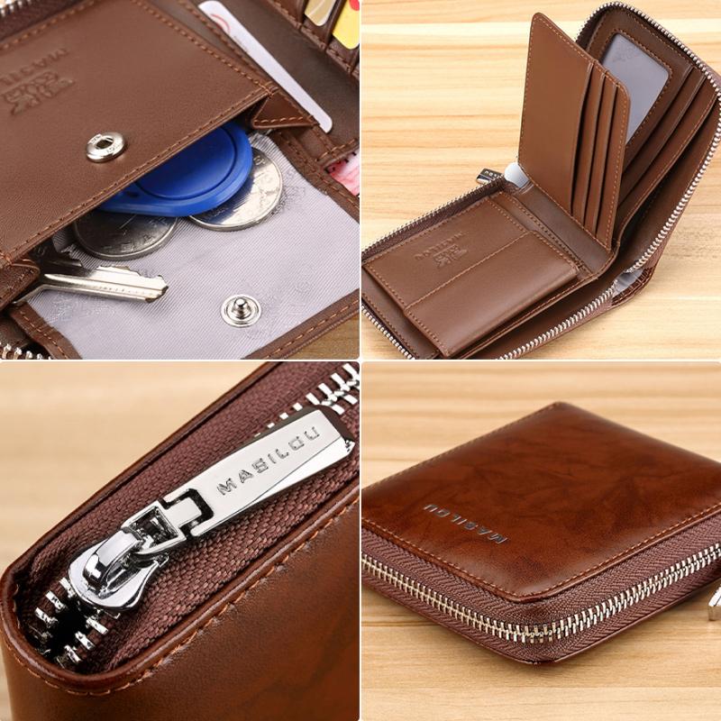 Kurze Multifunktionale Anti-Diebstahl-Brieftasche