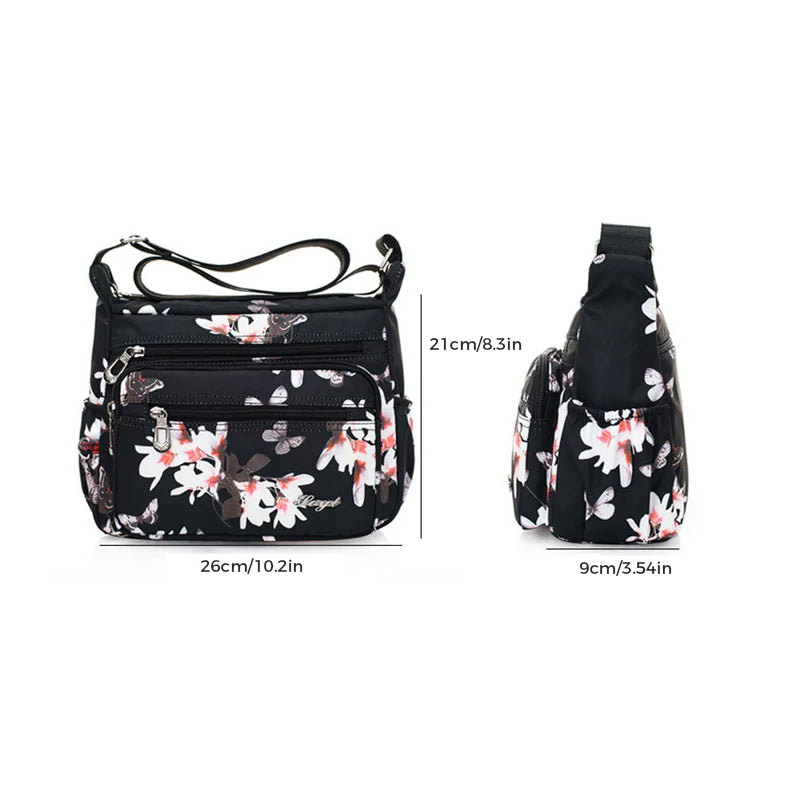 Lässige Leichte Blumen-Umhängetasche Aus Nylon