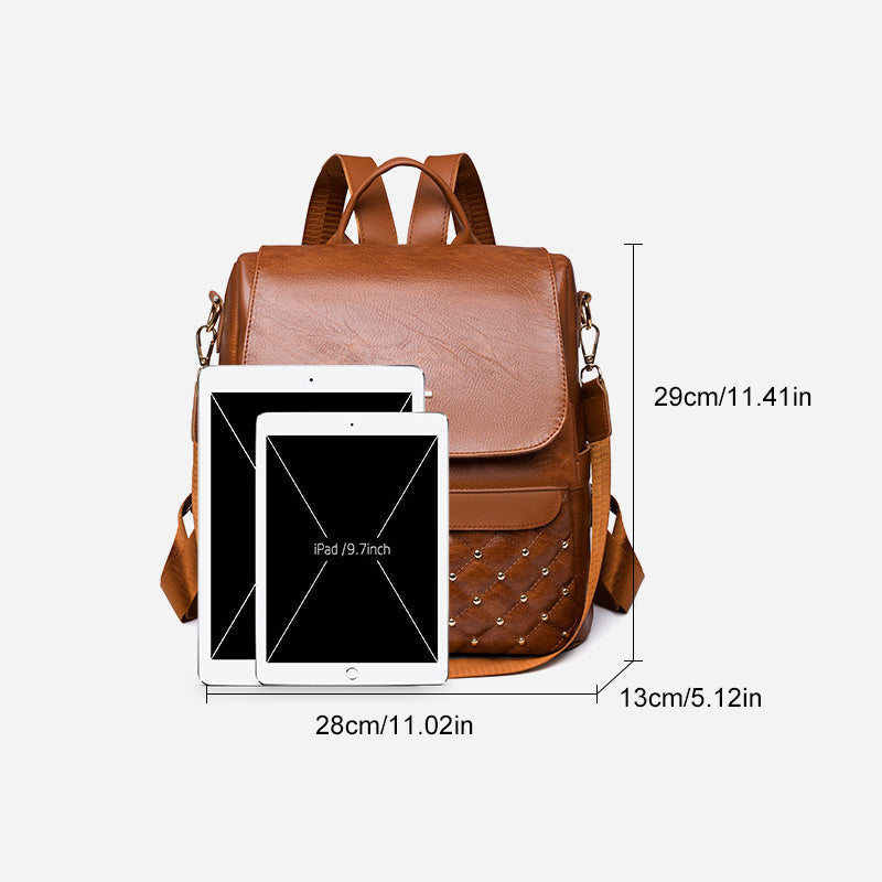 Diebstahlsichere Mehrzweck-Reisetasche aus weichem Leder
