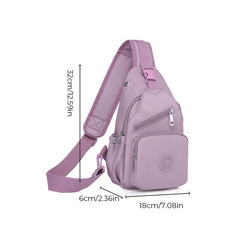 Damen-Schultertasche aus Segeltuch mit mehreren Taschen