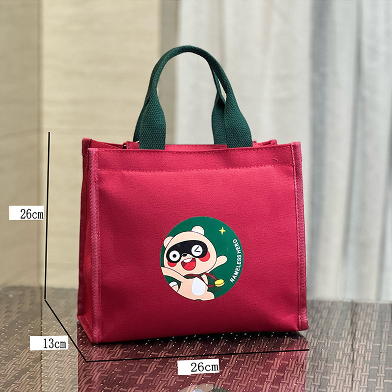 Niedliche Bären Lunchtasche aus Segeltuch