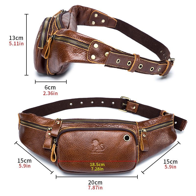Multifunktionale Retro-Hüfttasche mit mehreren Taschen
