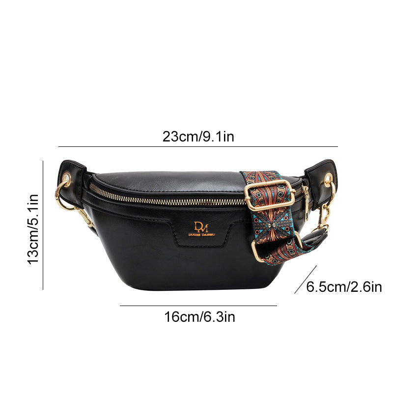 Gürteltasche im koreanischen Stil mit karierten Nähten