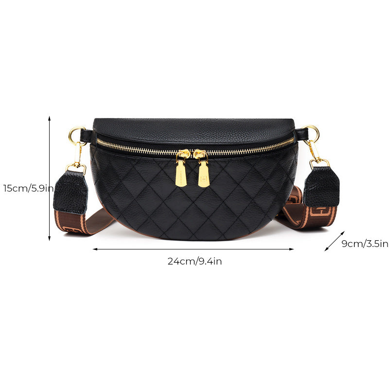 Rhombus Brusttasche aus weichem Leder