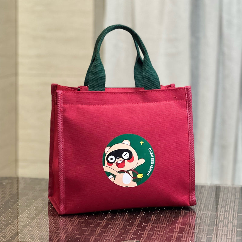 Niedliche Bären Lunchtasche aus Segeltuch