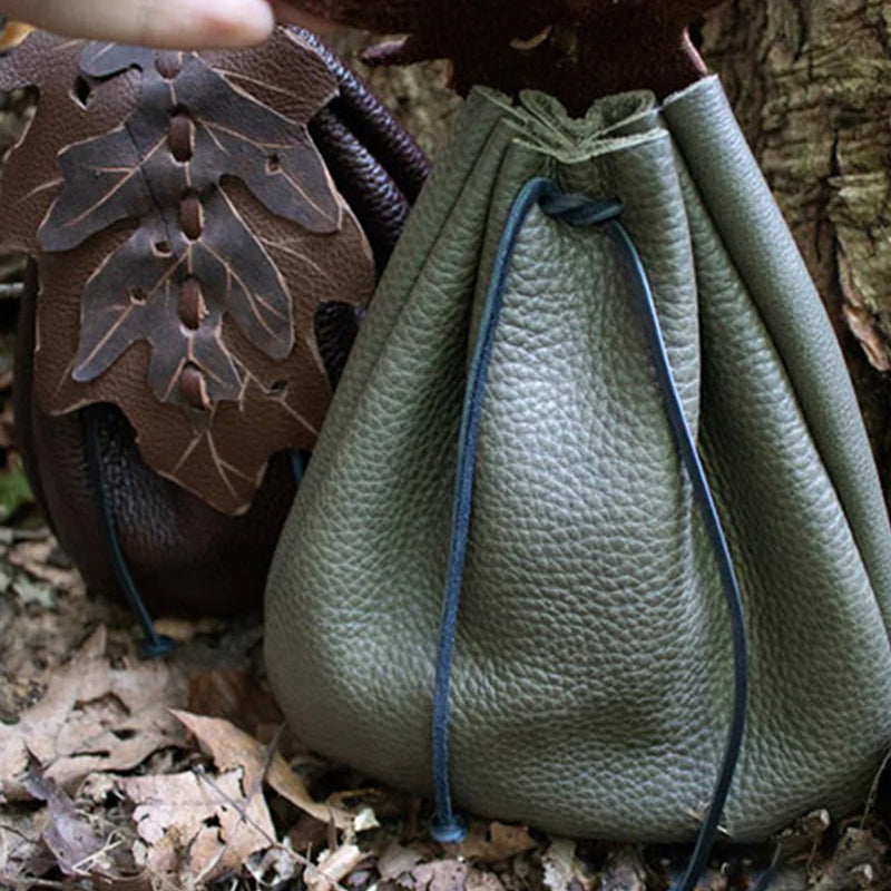 Vintage Stilvolle Laub-Gürteltasche