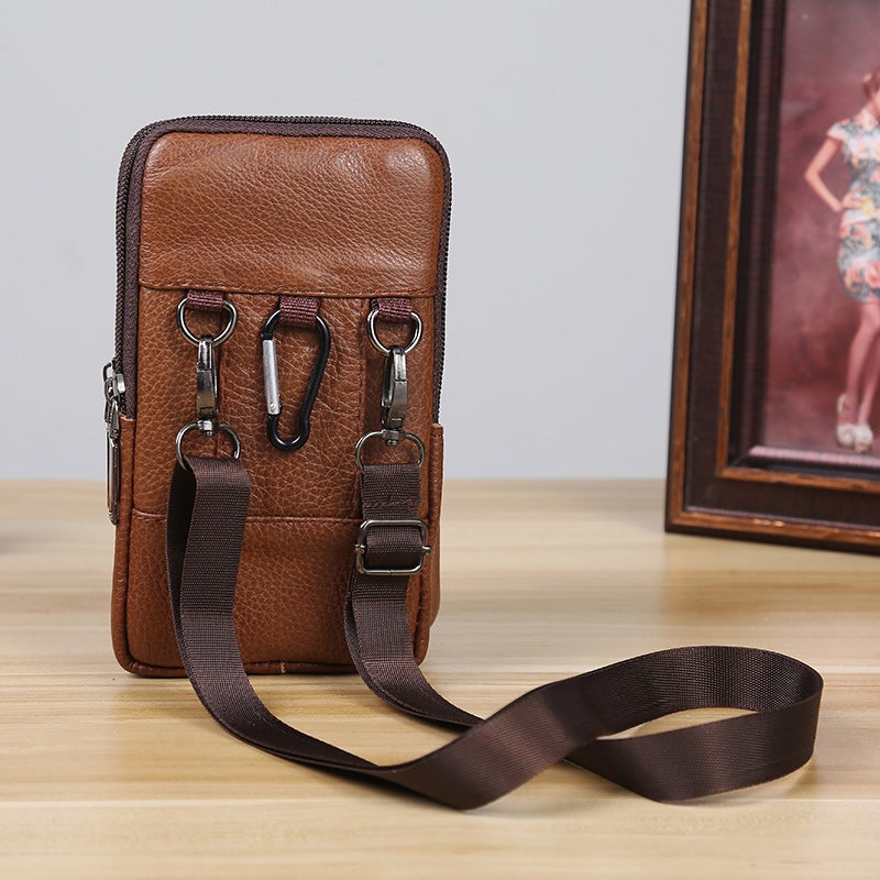Multifunktionale Handy-Gürteltasche Aus Leder