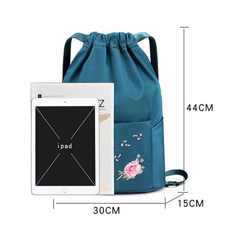 Faltbarer bestickter Kordelzug Rucksack