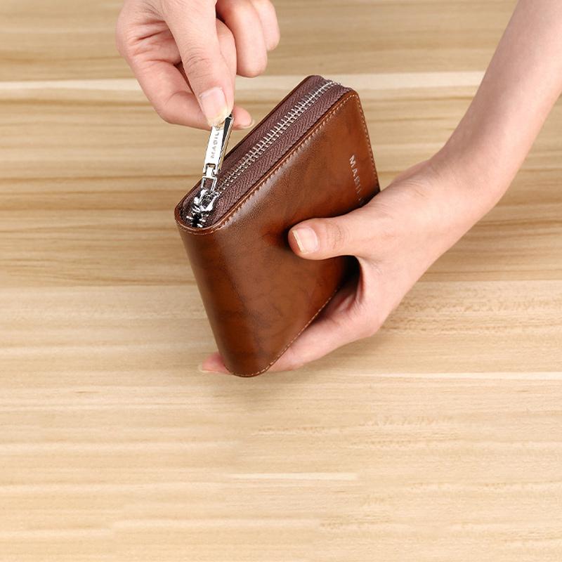 Kurze Multifunktionale Anti-Diebstahl-Brieftasche