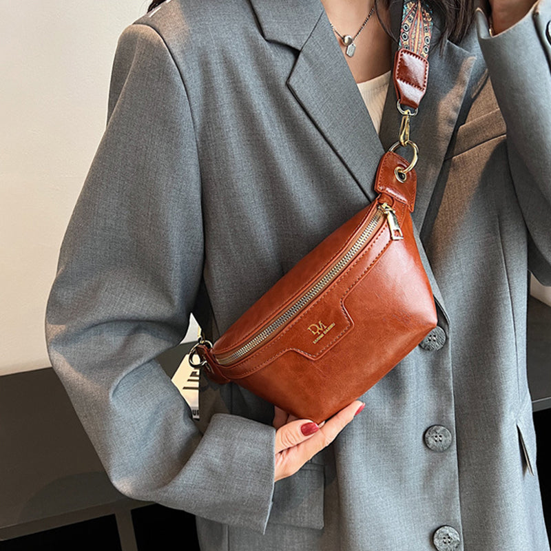Gürteltasche im koreanischen Stil mit karierten Nähten