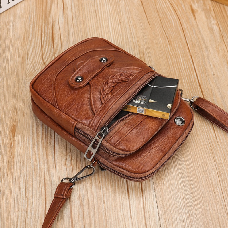 Retro-Handtasche aus weichem Leder