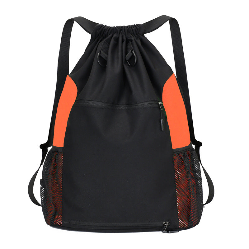 Einfarbiger Sportrucksack mit Kordelzug aus Nylon