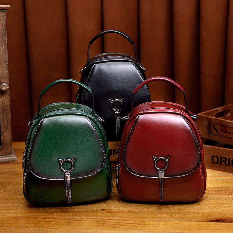 Damen Multifunktionaler Modischer Rucksack aus Leder