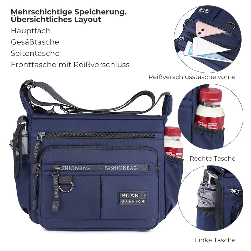 Herren Umhängetasche mit mehreren Taschen