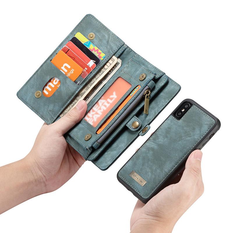 2 in 1 Magnetische Brieftasche Abnehmbare Hülle für Telefon
