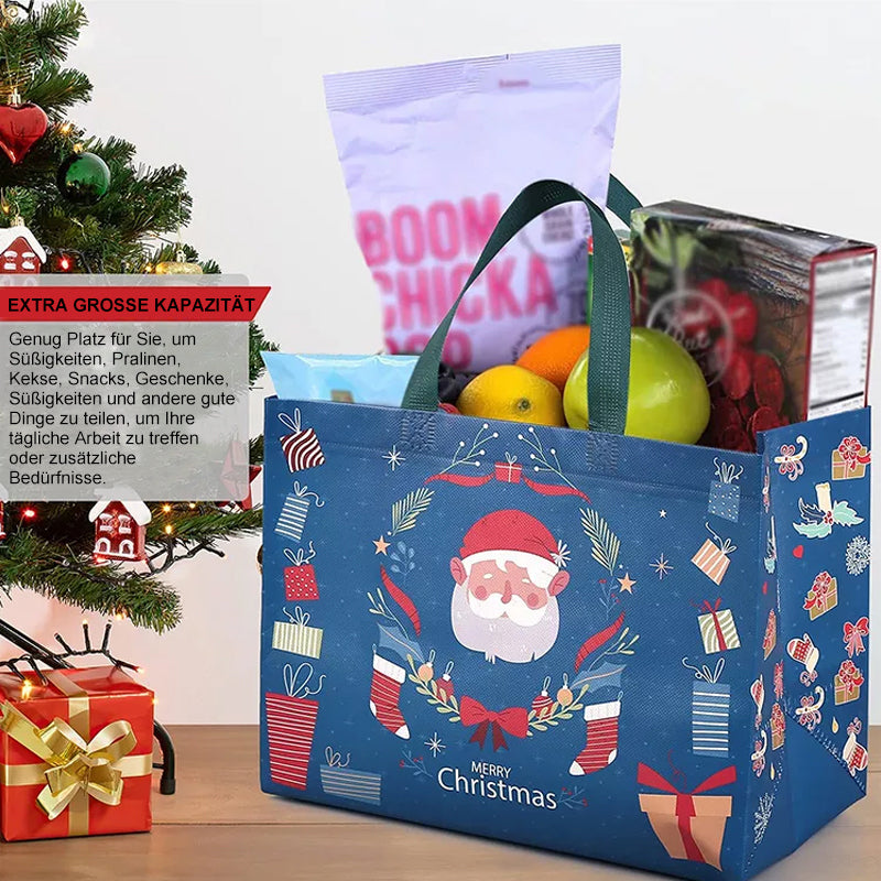 🎁Weihnachtsgeschenktüten Weihnachts Tragetaschen mit Griffen(Mehre Kaufe bekommt man ungleiche Farben)