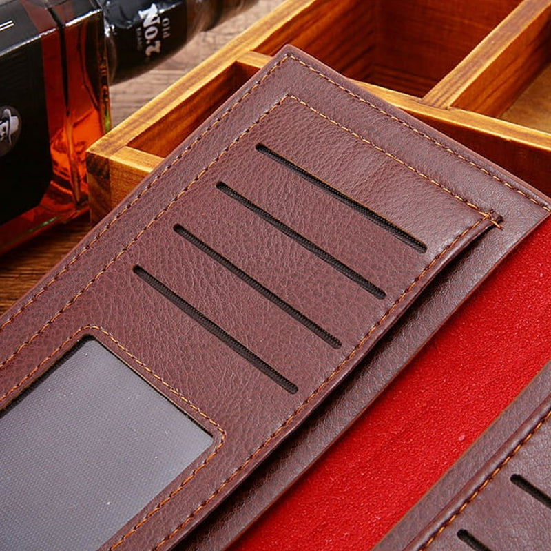 Langes Portemonnaie aus echtem Leder für Männer