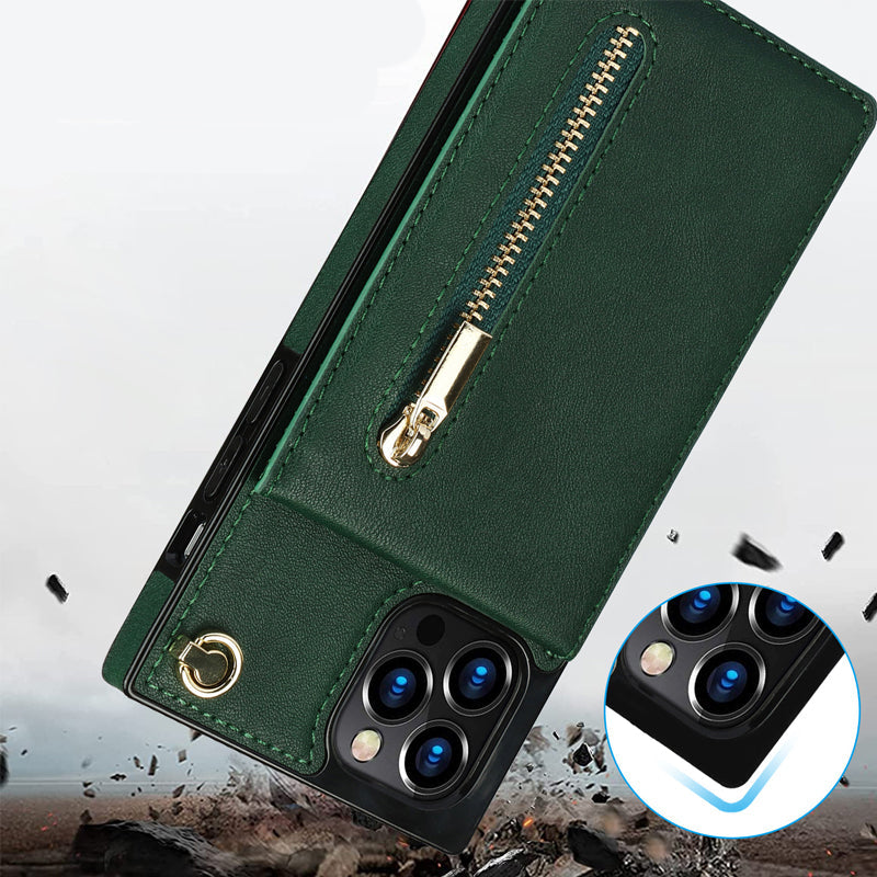 iPhone-Hülle mit Reißverschluss-Kartenfach