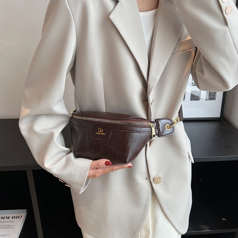 Gürteltasche im koreanischen Stil mit karierten Nähten