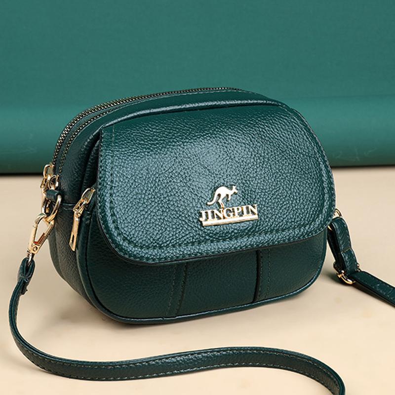Leichte Damen-Umhängetasche aus weichem Leder