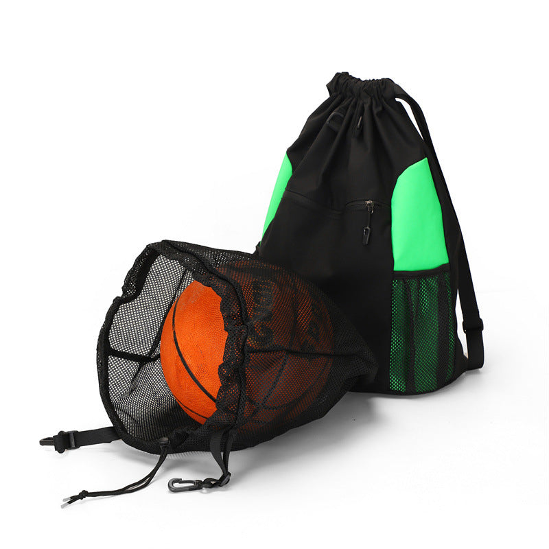 Einfarbiger Sportrucksack mit Kordelzug aus Nylon