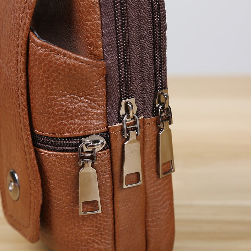 Multifunktionale Handy-Gürteltasche Aus Leder