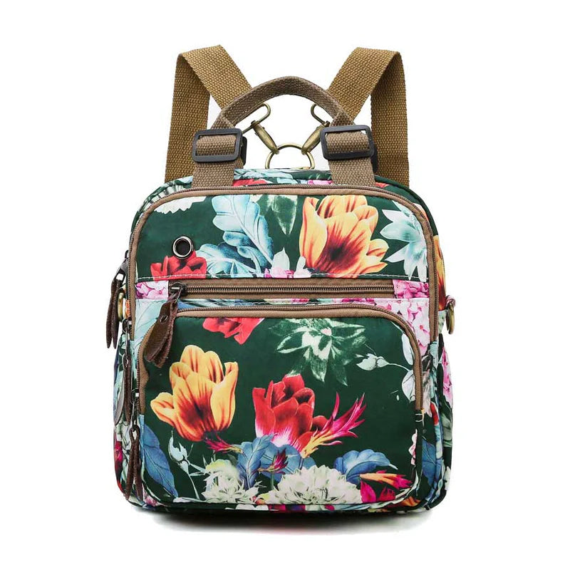 Multifunktionaler wasserdichter Rucksack mit Blumendruck