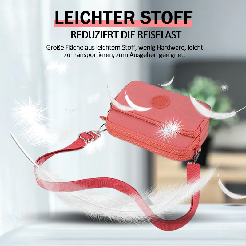 Damen leichte funktionelle Umhängetasche mit mehreren Taschen