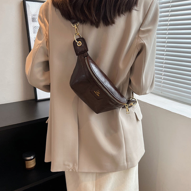 Gürteltasche im koreanischen Stil mit karierten Nähten