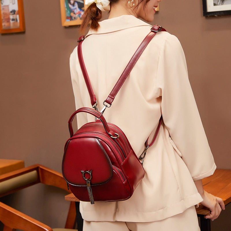 Damen Multifunktionaler Modischer Rucksack aus Leder