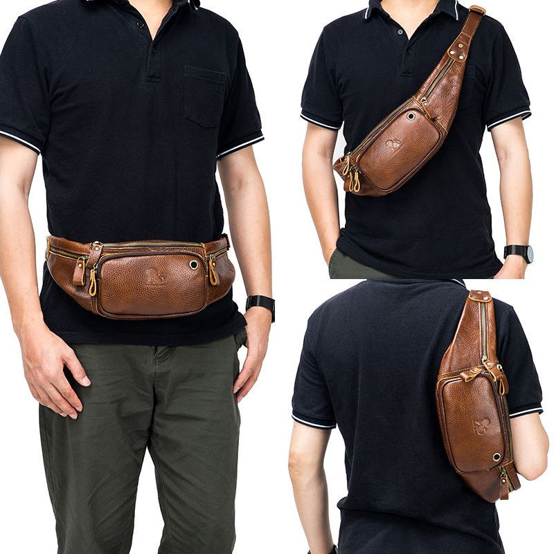 Multifunktionale Retro-Hüfttasche mit mehreren Taschen