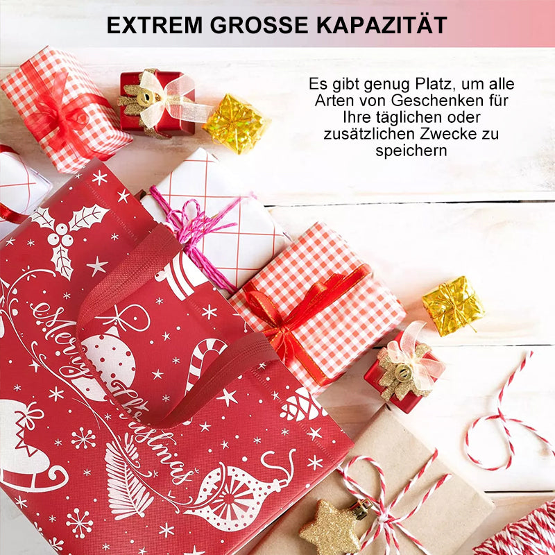 🎁Weihnachtsgeschenktüten Weihnachts Tragetaschen mit Griffen(Mehre Kaufe bekommt man ungleiche Farben)