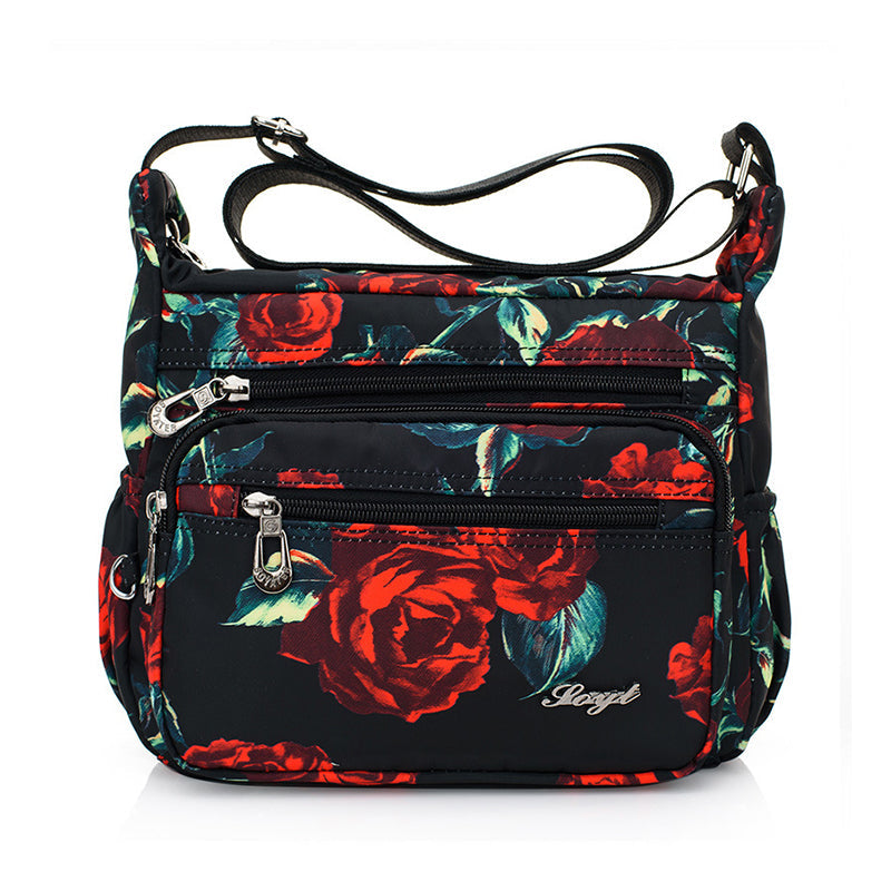 Lässige Leichte Blumen-Umhängetasche Aus Nylon