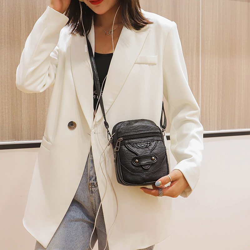 Retro-Handtasche aus weichem Leder