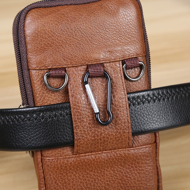 Multifunktionale Handy-Gürteltasche Aus Leder