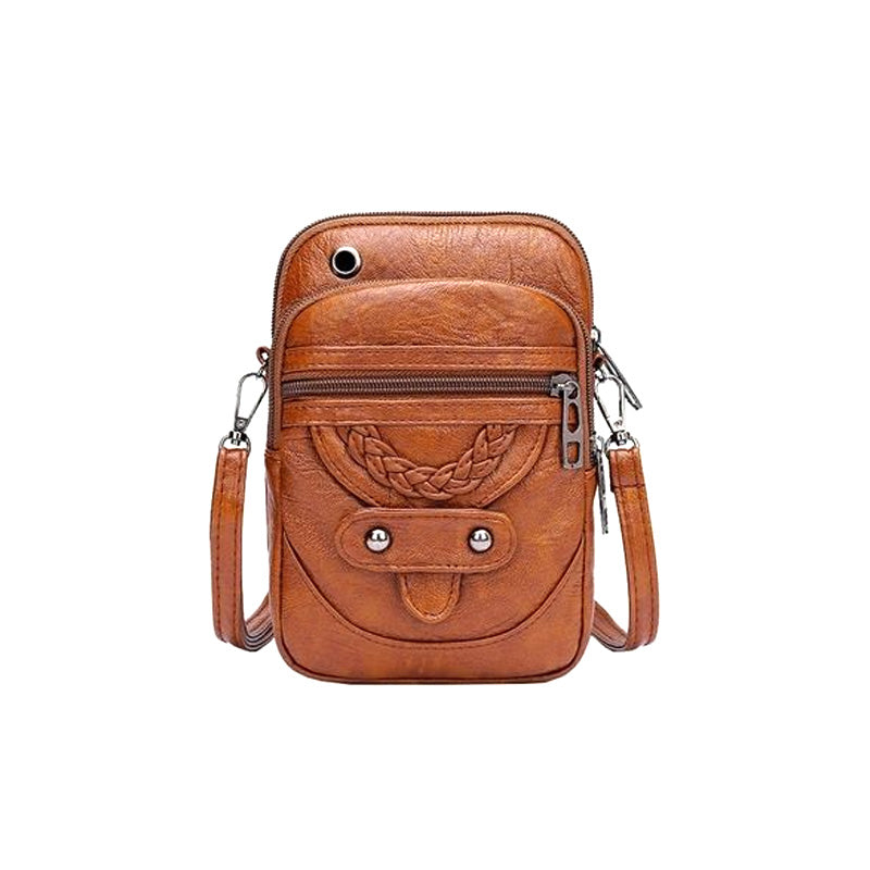 Retro-Handtasche aus weichem Leder