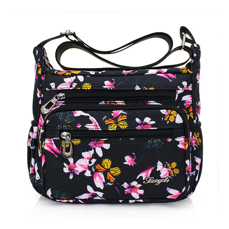 Lässige Leichte Blumen-Umhängetasche Aus Nylon