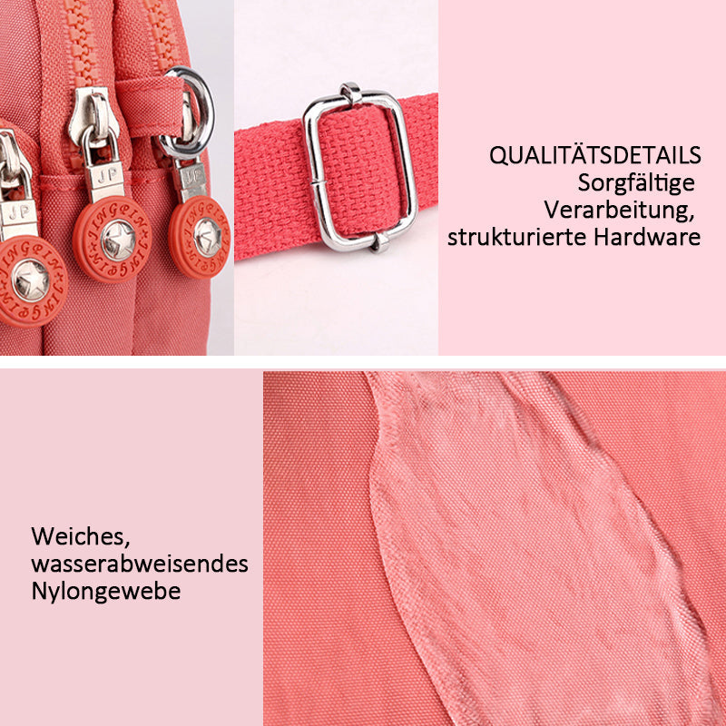 Damen leichte funktionelle Umhängetasche mit mehreren Taschen