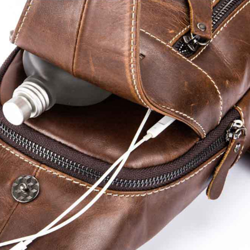 Strapazierfähige Vintage-Umhängetasche aus Leder