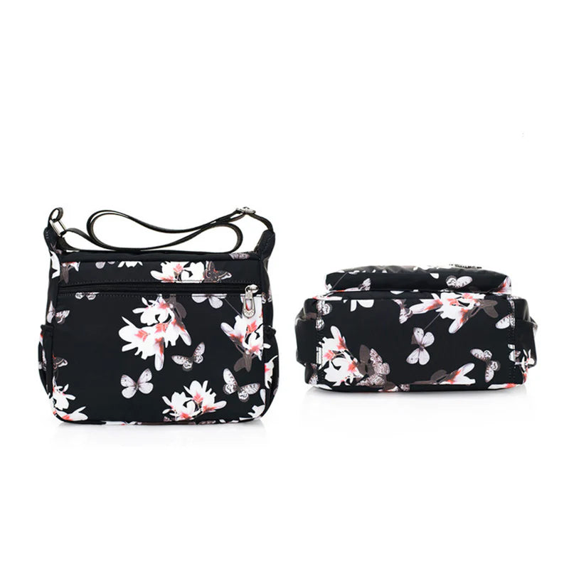 Lässige Leichte Blumen-Umhängetasche Aus Nylon