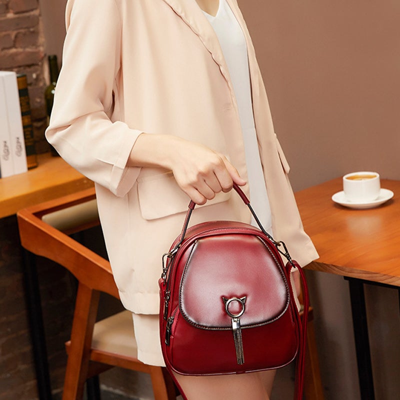 Damen Multifunktionaler Modischer Rucksack aus Leder