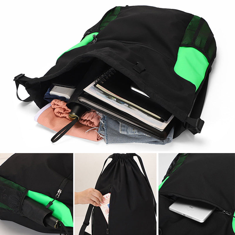 Einfarbiger Sportrucksack mit Kordelzug aus Nylon