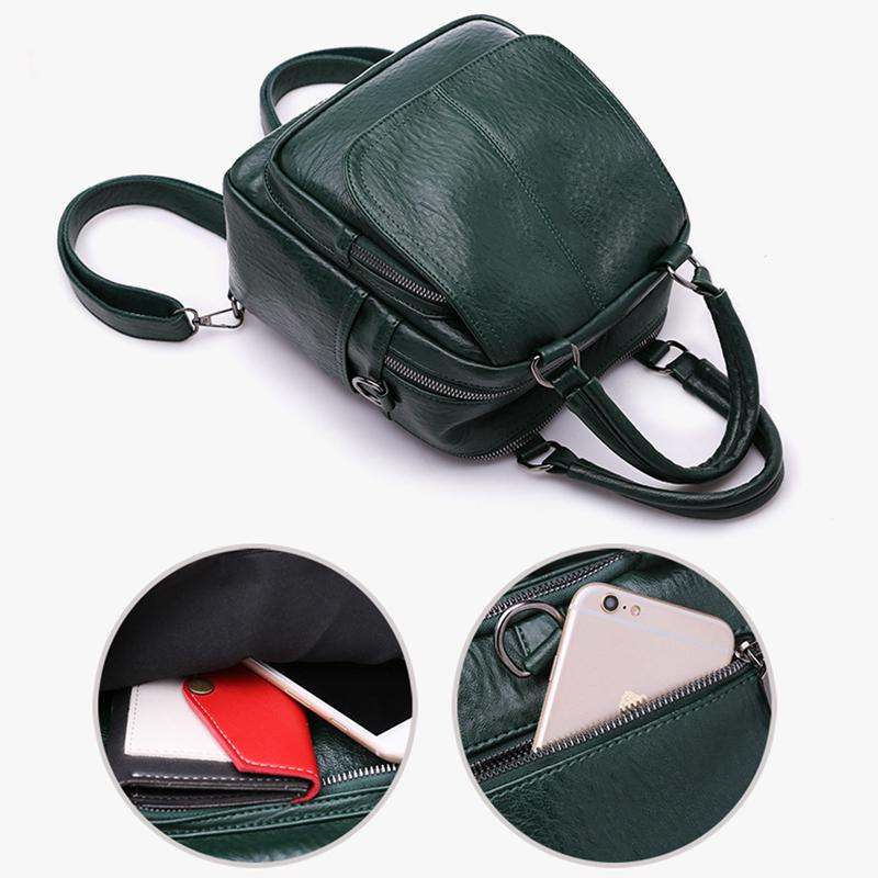 Damen Multifunktionale Modische Quadratische Handtasche aus weichem Leder