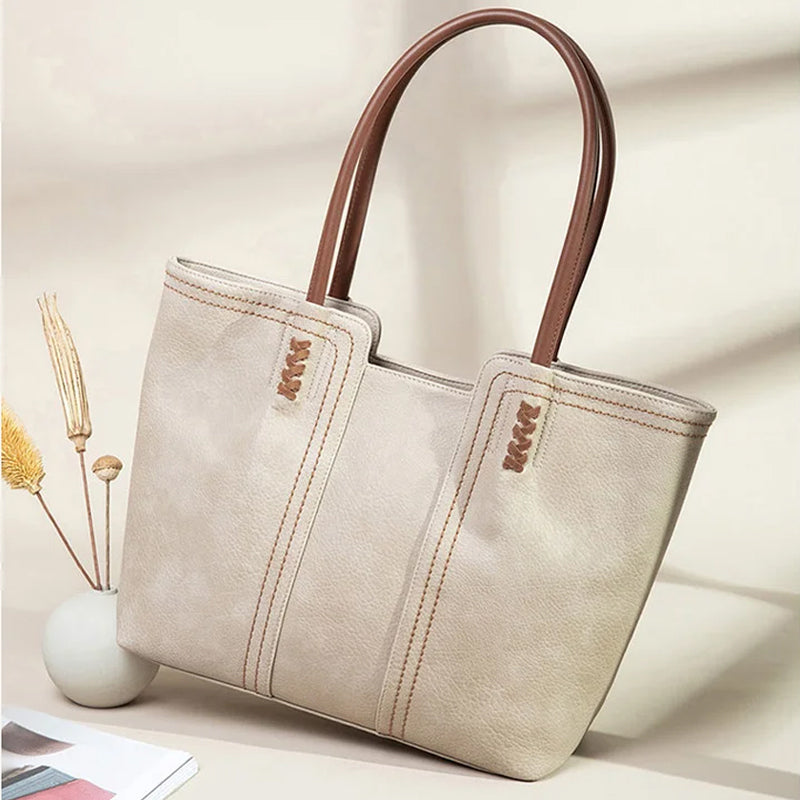 Einfache Vielseitige Handtasche aus Qualitätsleder