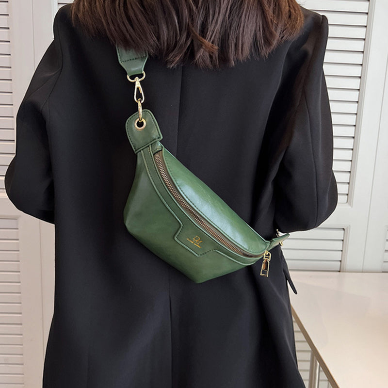 Gürteltasche im koreanischen Stil mit karierten Nähten