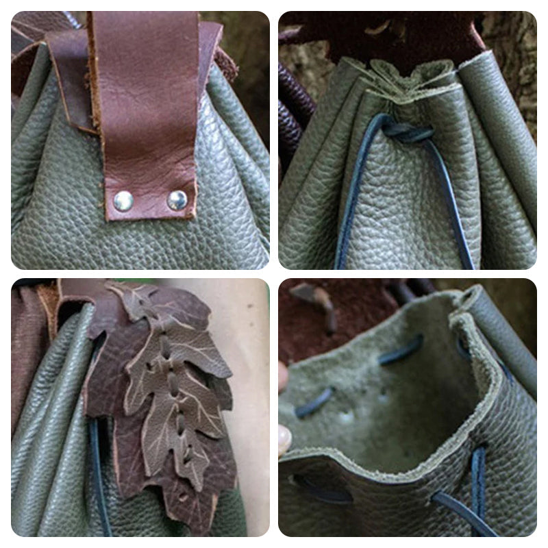Vintage Stilvolle Laub-Gürteltasche
