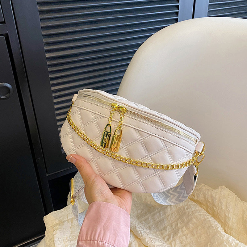 Vielseitige Brusttasche mit Karomuster