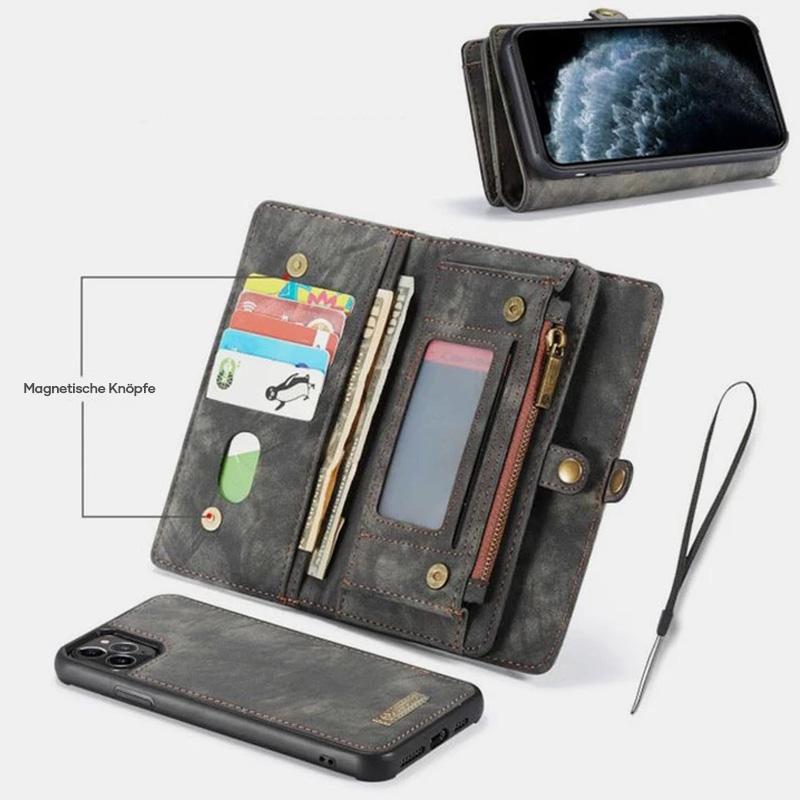 2 in 1 Magnetische Brieftasche Abnehmbare Hülle für Telefon